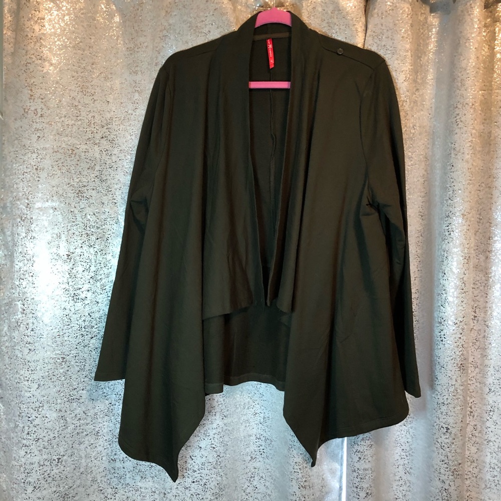 Army Green/ Deep Olive French Terry Cardigan!